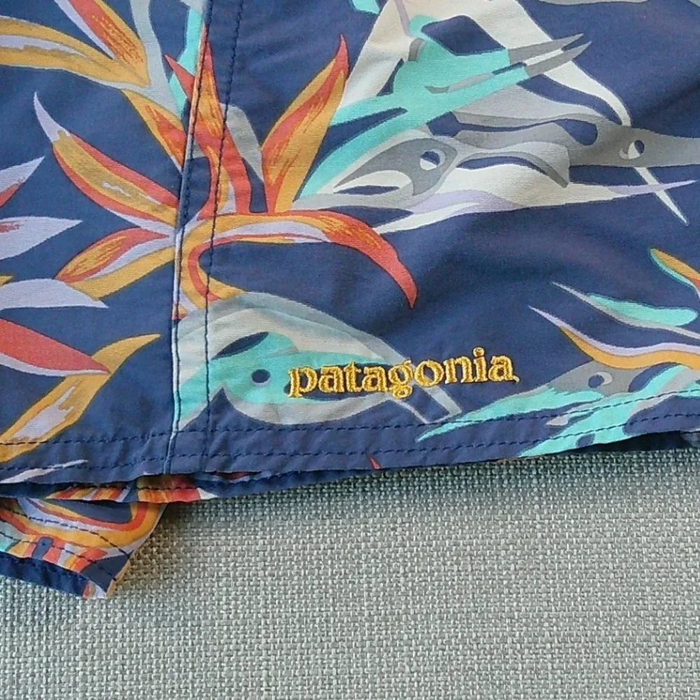 Patagonia Board Shorts Mens 28 Blue Bird of Paradise Marlin STY86620SP16